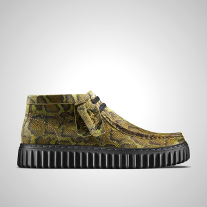 Clarks Martine Torhill Hi Snake Women's Green Suede Boots