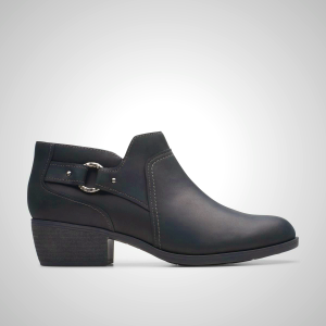 Clarks Charlten Grace Black Oily Leather Women's Boots